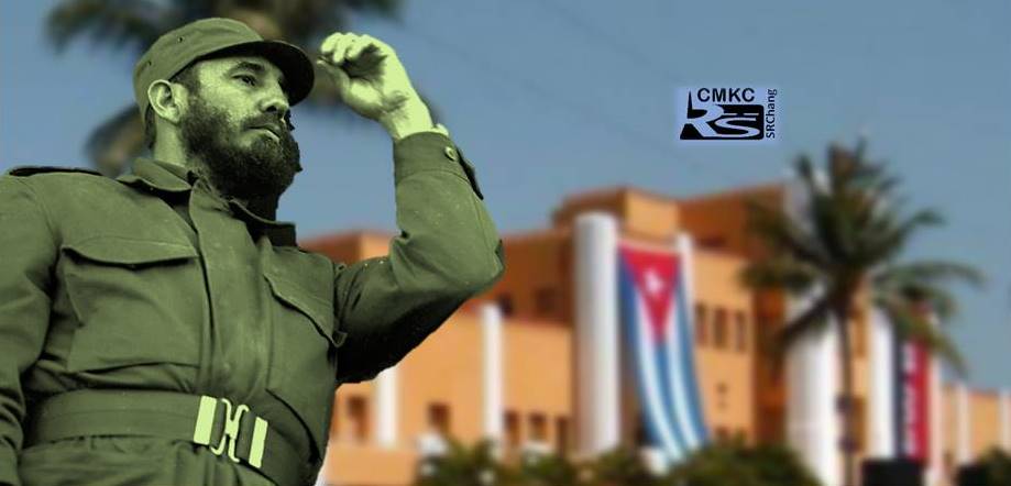 Fidel en Santiago en Cuba