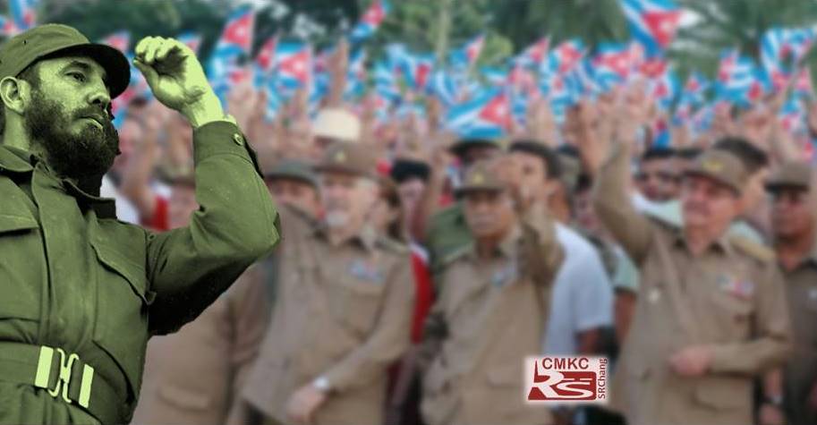 Fidel en Santiago en Cuba
