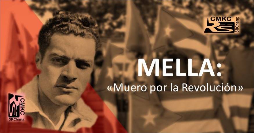 Mella: «Muero por la Revolución». Portada: Santiago Romero Chang