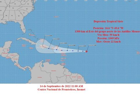 séptima depresión tropical de la actual temporada ciclónica