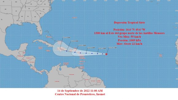 séptima depresión tropical de la actual temporada ciclónica