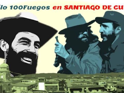 Camilo Cienfuegos, Fidel Castro en Santiago de Cuba. Portada: Santiago Romero Chang