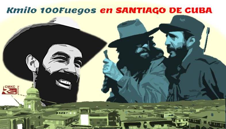 Camilo Cienfuegos, Fidel Castro y Santiago de Cuba. Portada: Santiago Romero Chang