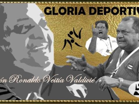 Adiós Veitía, Gloria Deportiva de Cuba. Portada: Santiago Romero Chang