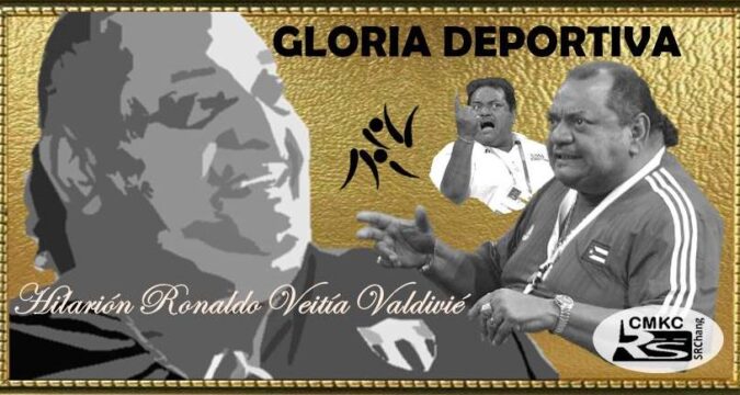 Adiós Veitía, Gloria Deportiva de Cuba. Portada: Santiago Romero Chang