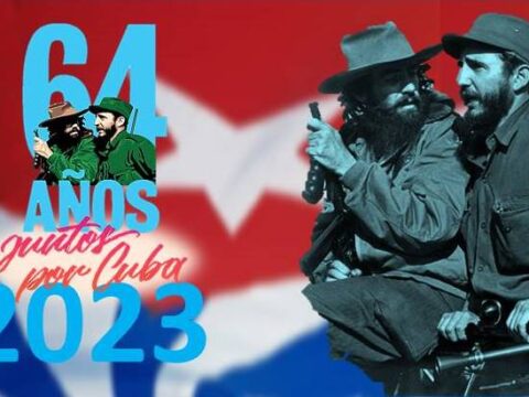 Fidel a 64 años del triunfo de la Revolución Cubana een 2023. Portada: Santiago Romero Chang