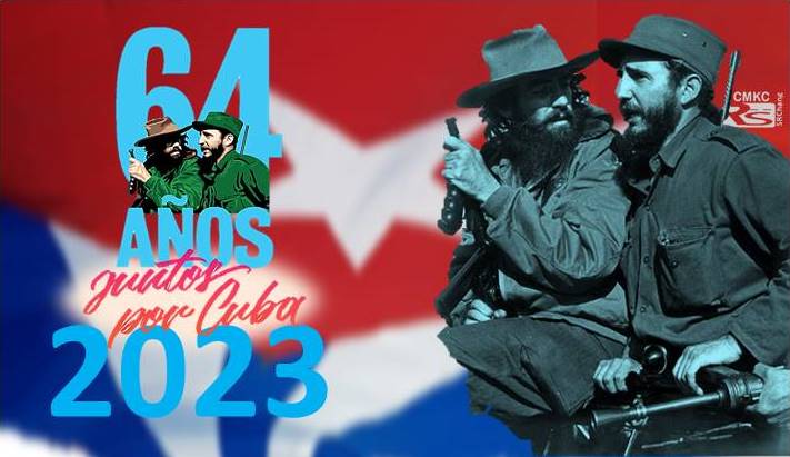 Fidel a 64 años del triunfo de la Revolución Cubana een 2023. Portada: Santiago Romero Chang