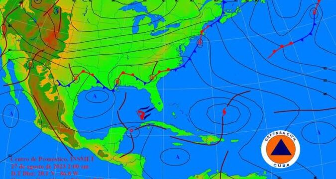 nublados, lluvias y tormentas eléctricas