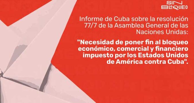 Informe de Cuba sobre el impacto del bloqueo de EE. UU. dado a conocer en Octubre 2023
