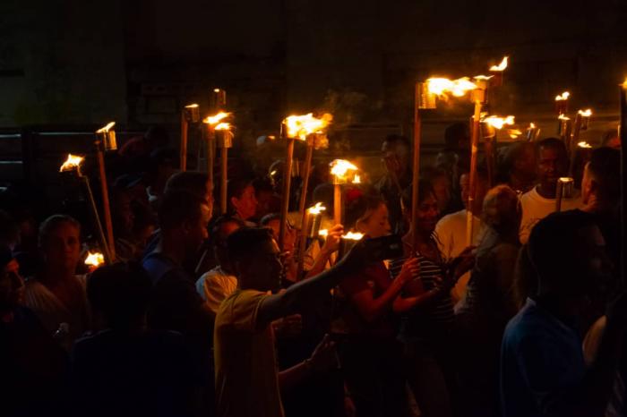 Martí, de fuego y guía al Sol, Marcha de las Antorchas