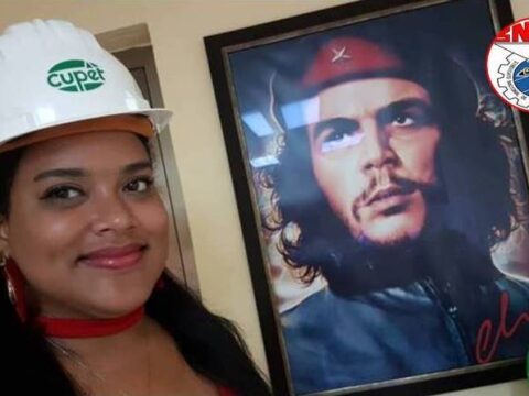 La joven Yissell Menéndez Despaigne, secretaria general del sindicato de los trabajadores de energía y minas en Santiago de Cuba