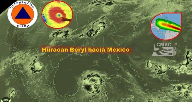 Beryl hacia Yucatán con lluvias y vientos fuertes