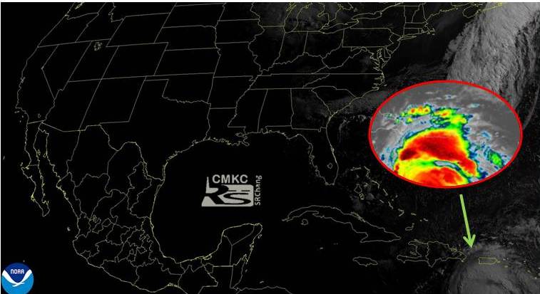 Huracán Beryl con más organización y fuerza de los vientos, es el segundo de la temporada ciclónica 2024 en el atlántico hacia el Caribe organización en el Caribe oriental
