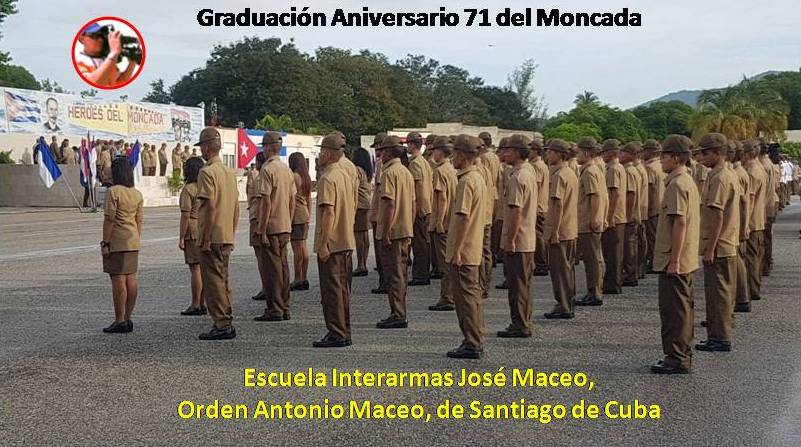 Graduación 71 del Moncada de la Escuela Interarmas "José Maceo", "Orden Antonio Maceo". Foto: Santiago Romero Chang