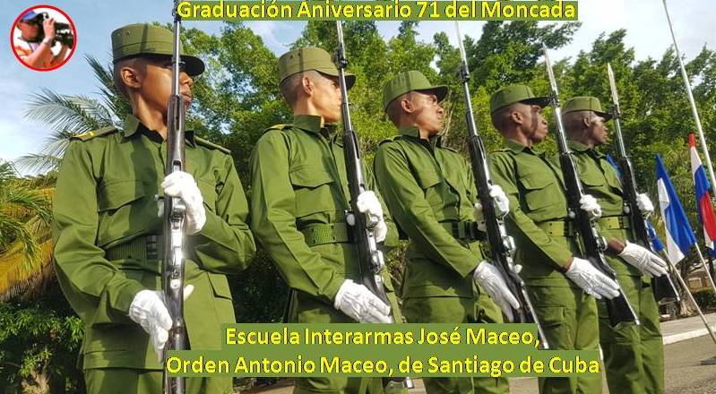Graduación 71 del Moncada de la Escuela Interarmas "José Maceo", "Orden Antonio Maceo". Foto: Santiago Romero Chang