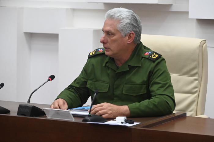 Presidente del Consejo de Defensa Nacional (CDN), Miguel Díaz-Canel Bermúdez