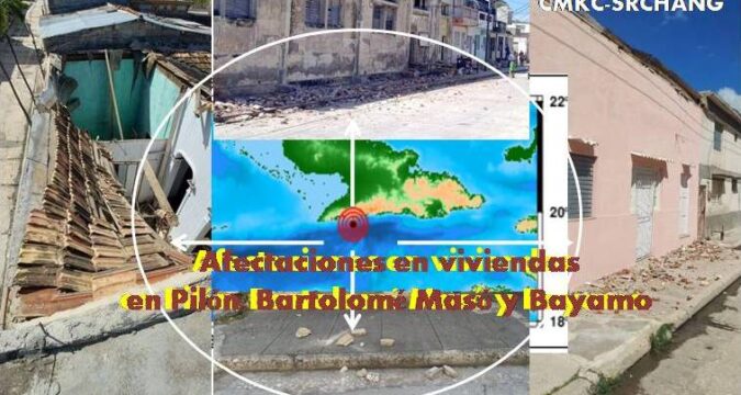 Afectaciones por los sismos en viviendas en Bartolomé Masó, Manzanillo y Bayamo en la provincia Granma