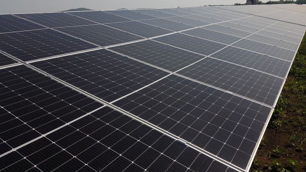 Parque fotovoltaico las Guásimas, en funcionamiento en Contramaestre. Foto: Santiago Romero Chang